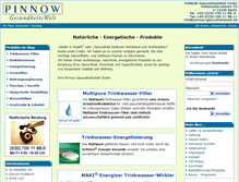 Tablet Screenshot of pinnow-gesundheitswelt.de